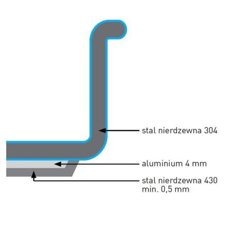 Garnek niski Kitchen Line z pokrywką 1,5 l śr. 160 x 75 h - Hendi 836002