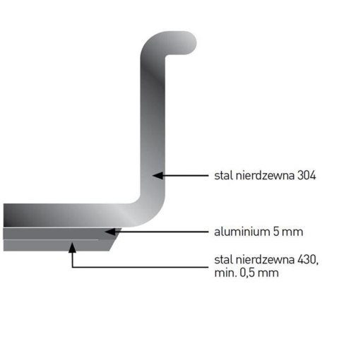 Garnek średni Profi Line z pokrywką 4 l śr. 200 x 130 h - Hendi 831205