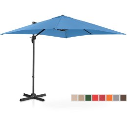 Parasol ogrodowy boczny na wysięgniku kwadratowy 250 x 250 cm niebieski