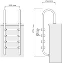 Drabinka do basenu ze stali nierdzewnej 4 stopnie 1570 mm