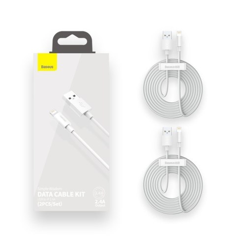 2x kabel USB Iphone Lightning szybkie ładowanie Power Delivery 1.5 m biały