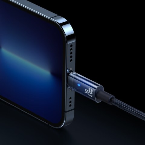 Explorer Series kabel przewód USB-C Iphone Lightning 20W 1m niebieski