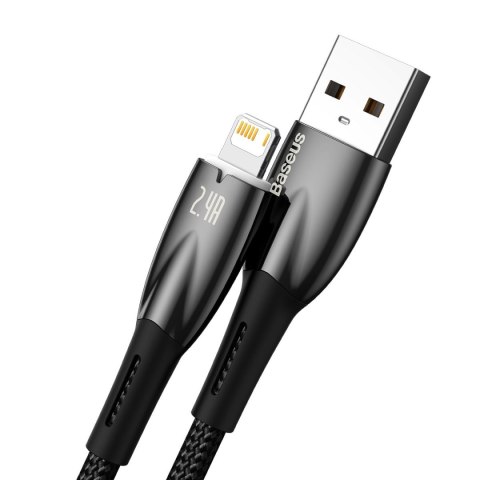 Glimmer Series kabel USB-A Iphone Lightning 480Mb-s 2.4A 2m czarny