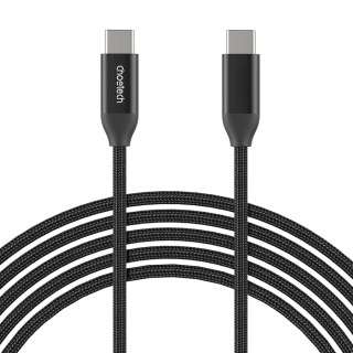 Kabel przewód do ładowania i transmisji danych USB-C 2m - czarny