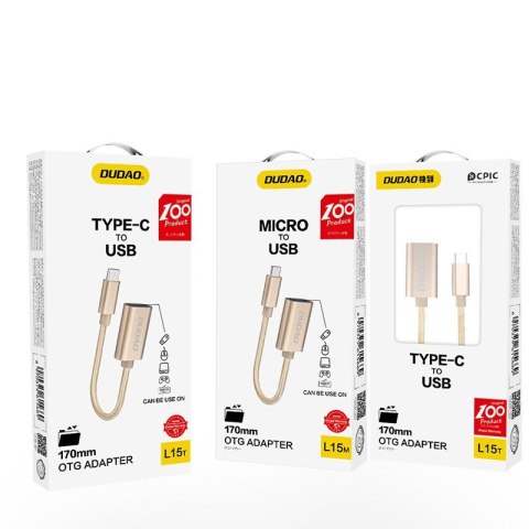 Adapter przejściówka kabel OTG z USB na micro USB szary