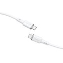 Kabel przewód USB-C 60W 20V 3A 1.2m biały