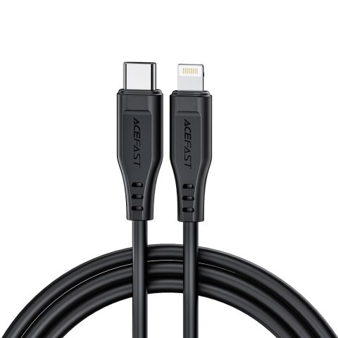 Kabel przewód do iPhone MFI USB-C - Lightning 30W 3A 1.2m czarny