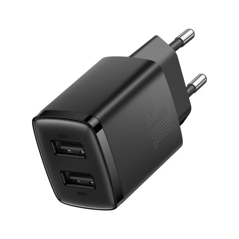 Ładowarka sieciowa Compact 2x USB 10.5W czarny