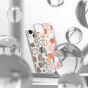 Pancerne etui pokrowiec z żelową ramką iPhone 14 Plus Fusion Design Floral przezroczysty