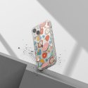 Pancerne etui pokrowiec z żelową ramką iPhone 14 Plus Fusion Design Floral przezroczysty