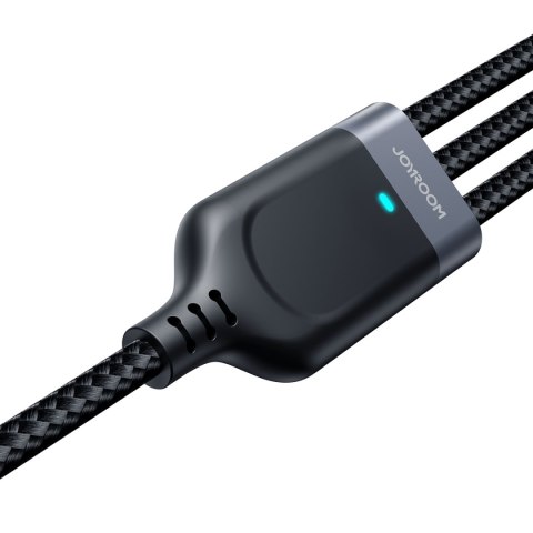 3w1 Kabel przewód USB Multi-Use Series do Lightning USB-C micro USB 30cm czarny