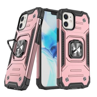 Etui iPhone 14 pancerny pokrowiec uchwyt magnetyczny ring złote