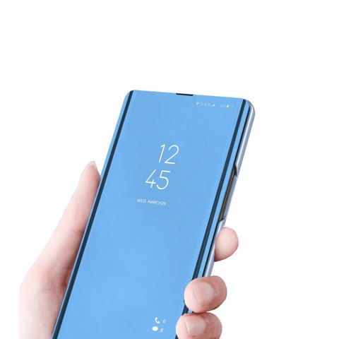 Błyszczące etui z klapką do Xiaomi Redmi Note 12 5G / Poco X5 Pro 5G Clear View Case różowy