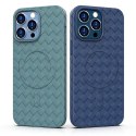 Etui pokrowiec plecionka do iPhone 13 Pro Max z MagSafe Woven Case fioletowy