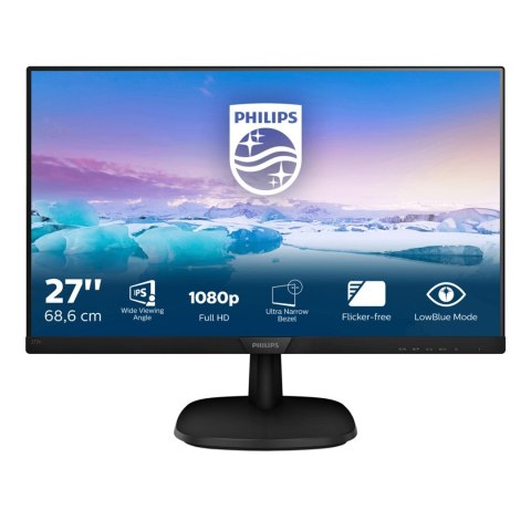 Monitor Philips 273V7QDAB/00 (27"; IPS/PLS; FullHD 1920x1080; HDMI, VGA; kolor czarny)