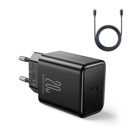 Ładowarka sieciowa USB-C PD 20W + kabel USB-C JR-TCF06 czarna