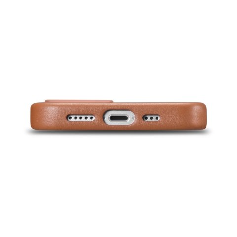 Etui z naturalnej skóry do iPhone 14 MagSafe Case Leather pokrowiec jasny brąz