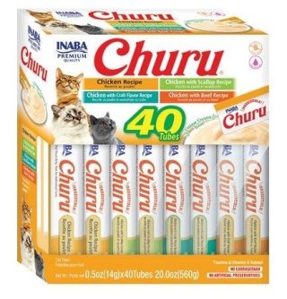 INABA CAT CHURU VARIETIES kurczak - przysmak dla kota 40x14 g