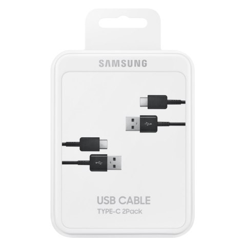 2 x Kabel przewód Samsung USB - USB-C 480Mb/s 5A 1.5m czarny ZESTAW 2szt