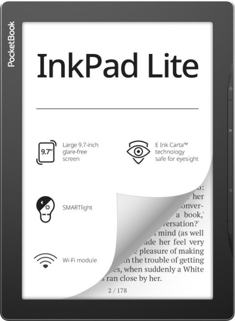 Ebook PocketBook InkPad Lite 970 9,7" 8GB Wi-Fi Mist Gray