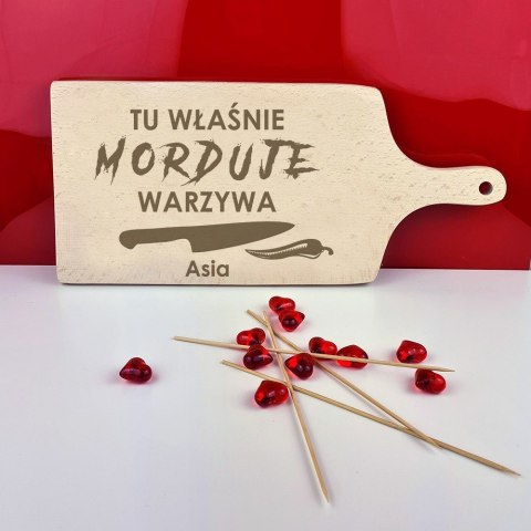 Deska Tu właśnie morduje warzywa