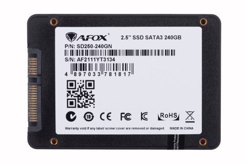 AFOX SSD 240GB TLC 555 MB/S SD250-240GN