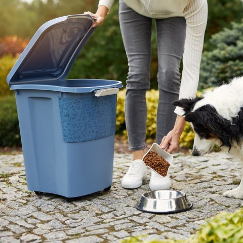 Rotho Pojemnik ARCHIE na karmę 38L blue kot/pies