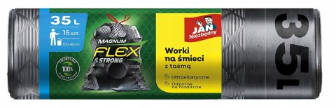 Jan Niezbędny Worki LD Magnum Flex Taśma 35L 15szt. - 5 op.