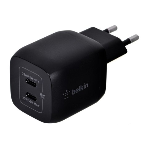 BELKIN WALL CHARGER 45W PD PPS DUAL USB-C GAN BLK