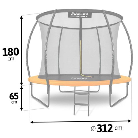 Trampolina ogrodowa profilowana 10ft/312cmz siatką wewnętrzną Neo-Sport