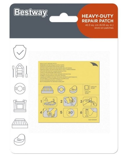 Wododporne łatki naprawcze do artykułów dmuchanych Bestway