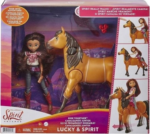 Jeżdżący koń Mustang lalka Lucky Mattel