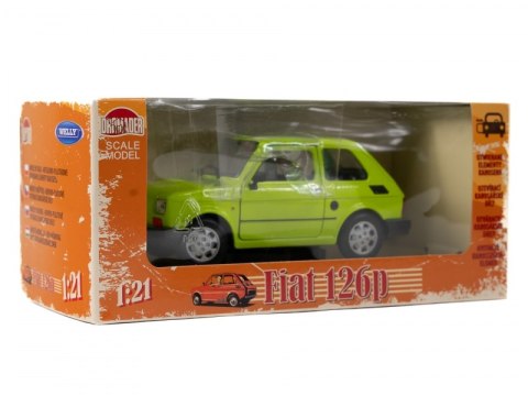 WELLY MALUCH FIAT 126P 1:21 SAMOCHÓD KOLEKCJONERSKI jas ziel