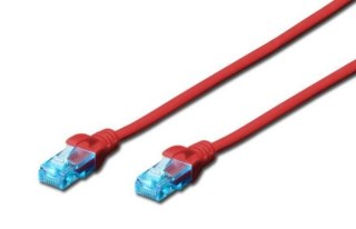 DIGITUS UTP Kat. 5e 0.25 m Czerwony 0.25 Patchcord