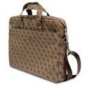 Torba na laptopa GUESS Saffiano 4G Traingle Logo (maks.16"/Brązowy)