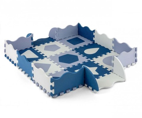 Mata piankowa puzzle Jolly 3x3 Shapes - Blue