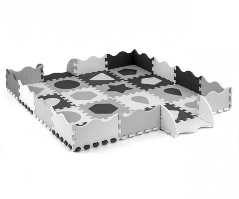 Mata piankowa puzzle Jolly 4x4 Shapes - Grey