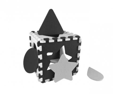 Mata piankowa puzzle Jolly 4x4 Shapes - Grey