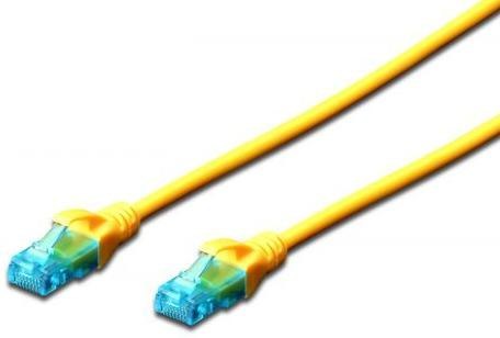 DIGITUS Cat5e U/UTP 0.5 m Żółty 0.5 Patchcord