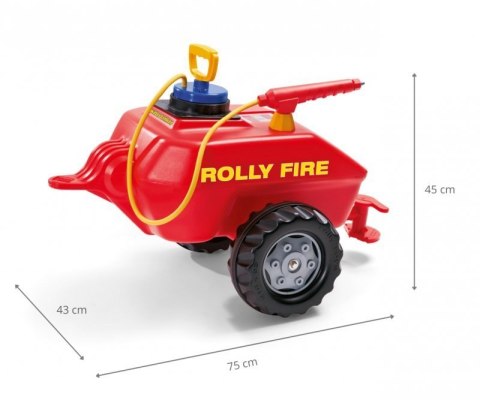 Rolly Toys 122967 Cysterna Rolly - Vacumax Fire z Pompą i Sikawką czerwona