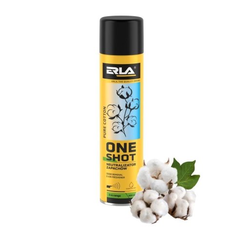 ERLA ONE SHOT 600ML OPAKOWANIE ZBIORCZE 12szt. NEUTRALIZATOR ZAPACHÓW PURE COTTON