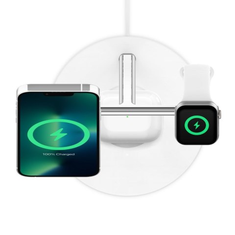 BELKIN BOOST^CHARGE PRO MAGSAFE 3IN1 CHARGER WHT